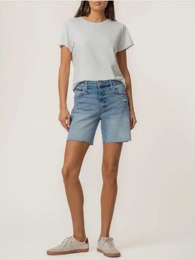 Kut From The Kloth Hailey High Rise Bermuda Shorts in Focus Wash Size 6